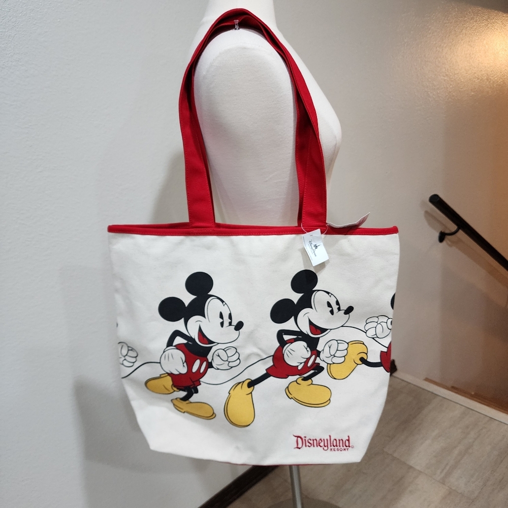 Mickey Mouse Disney Parks Disneyland Resort Canvas Tote Bag Large Collectible